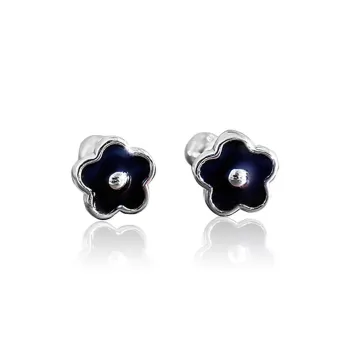 AIDIER S 999 Fine Silver Stud Earrings Women's