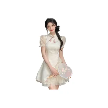 XIANSINIAO Short Sleeved Dress Women's Image Color