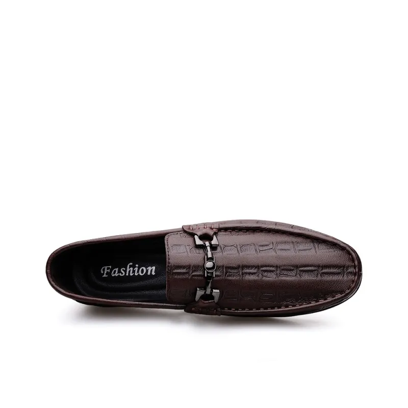 DILIKAN Men's Casual Shoes Men Low Top Black/Brown-10
