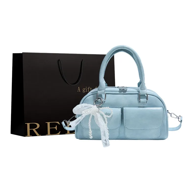 REDOO PU Handbag Women's White/Pink/Blue/Green/Black-4