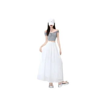 Flowers In Water Casual Long Skirt Women's