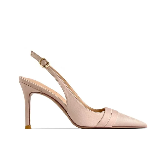 GOSO Slim Heel High Heels 8CM Women's Champagne-1