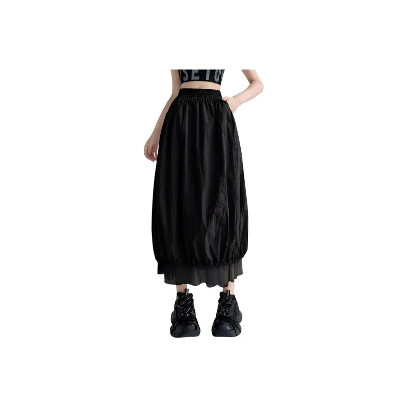 Flowers In Water Casual Long Skirt Women's-13