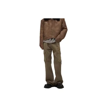 DUATOGE Casual Pants Men Brown 