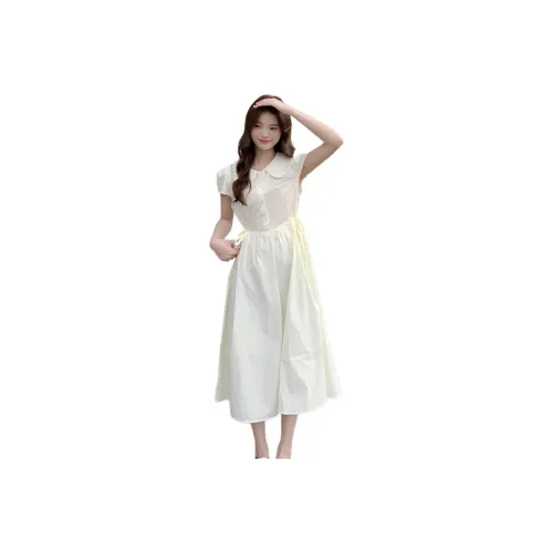 Flowers In Water Short Sleeved Dress Women's