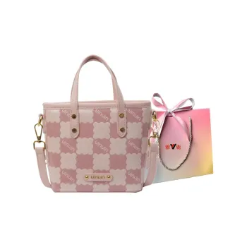 Yalu PU Handbag Women's Ecru/Pink/Brown