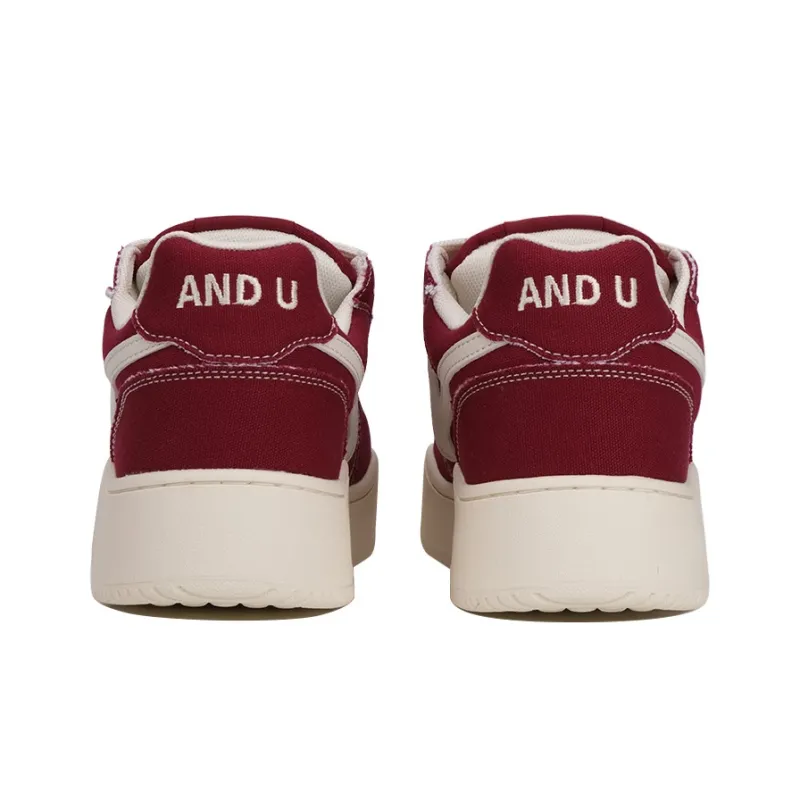 AND U Slip Resistant Cushioning, Abrasion Resistant, Height Increasing Low Top Skateboard Shoes Unisex-39