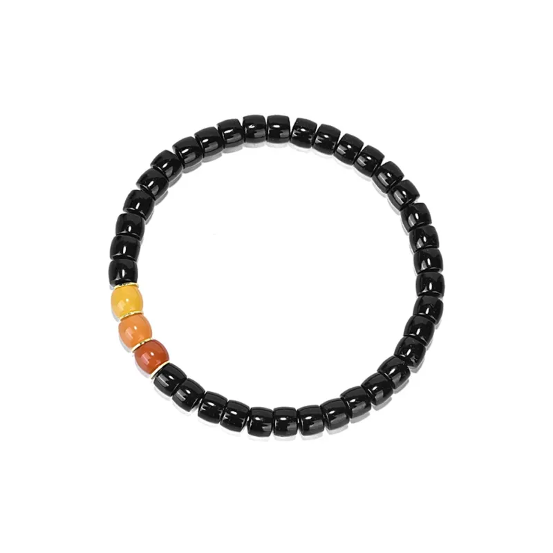 Yulan Wenwan Coconut Shell Beads Rainbow Triple Matching Beaded Bracelet Unisex-2