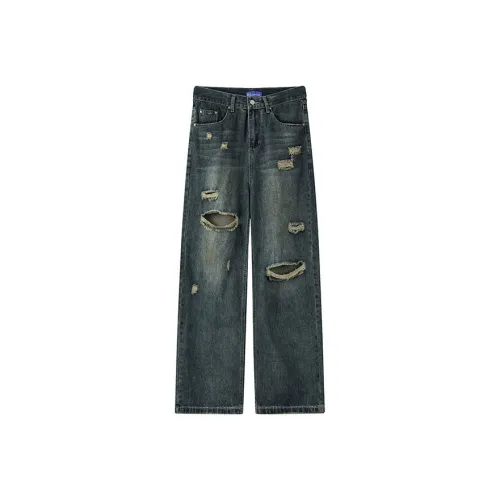 LUYUSHANYU Jeans Unisex Blue