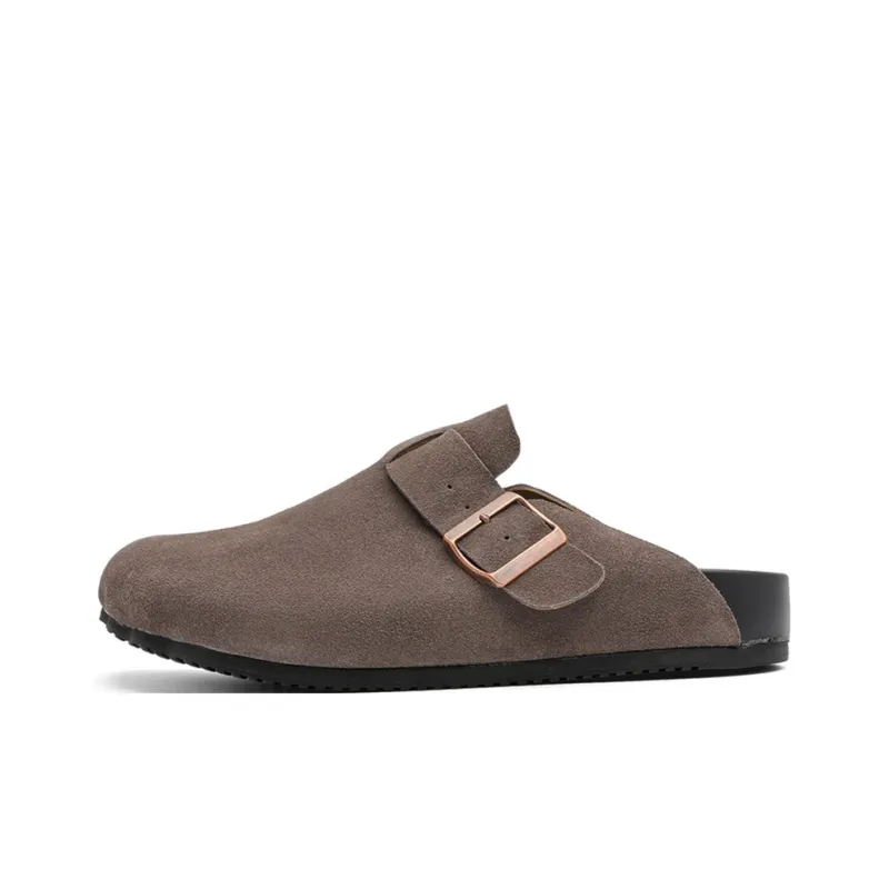 WEISHIBANGWEI Rubber Sole Closed Toe Slippers Unisex Umber-0