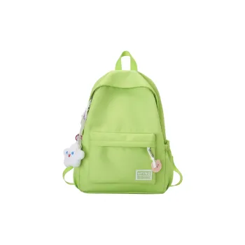 WICKBUEN Nylon Backpack Unisex White/Black/Orange/Yellow