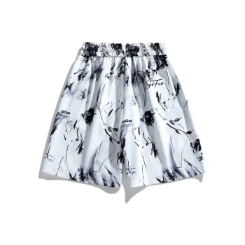 7 SEVFUN Casual Shorts Unisex Ink Wash White