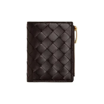 Bottega Veneta Intrecciato Lambskin Wallet Trumpets Women's Candy Color