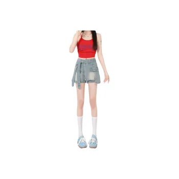 MPOX Denim Shorts Women's Blue