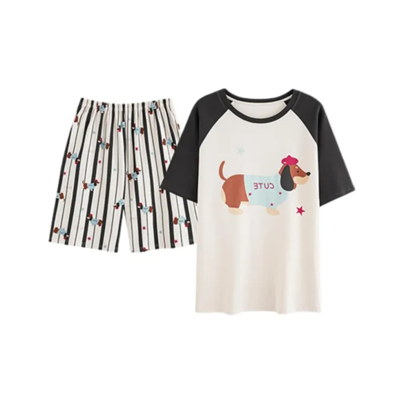 YUZHAOLIN Pajama Set Spring And Summer Unisex-2