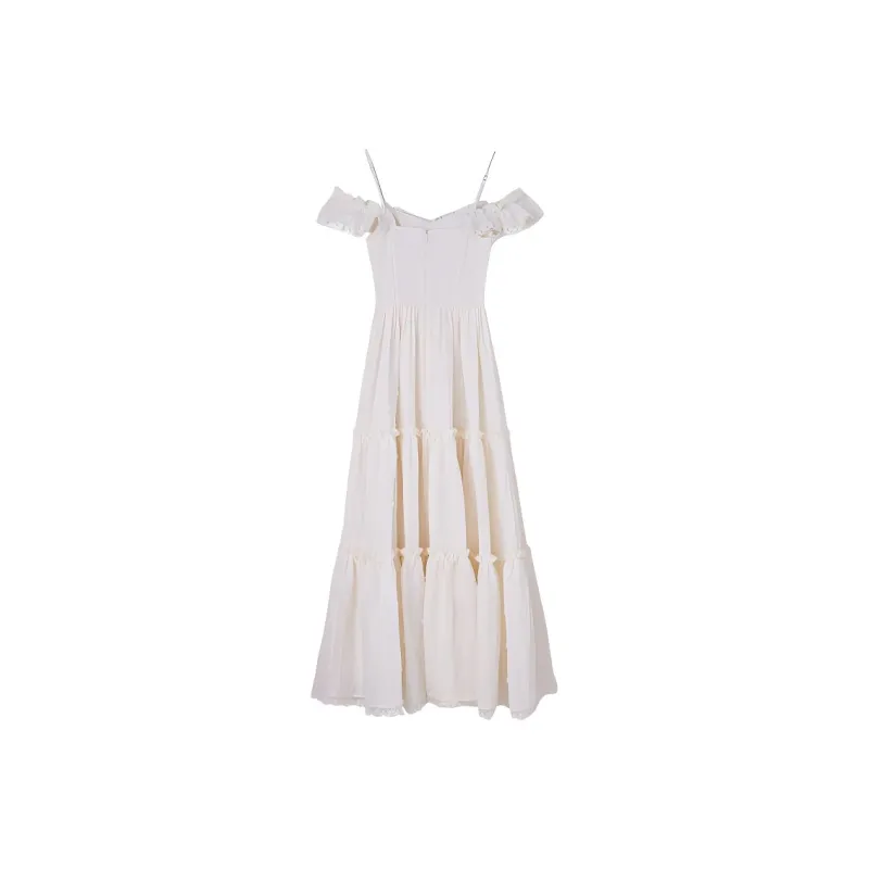 DOKZB Slip Dresses Women's Apricot-1