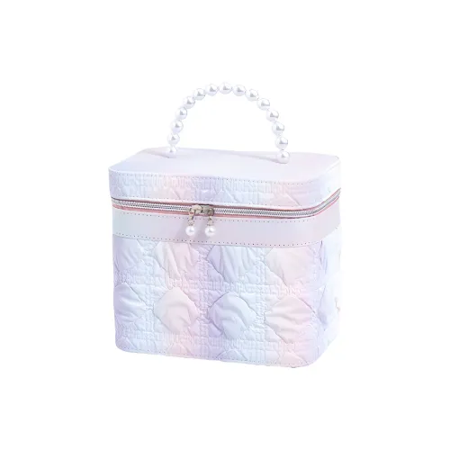 Future Maple Handbag Bucket Bag Large Capacity Rainbow Diamond Pattern Makeup Case Storage Box
