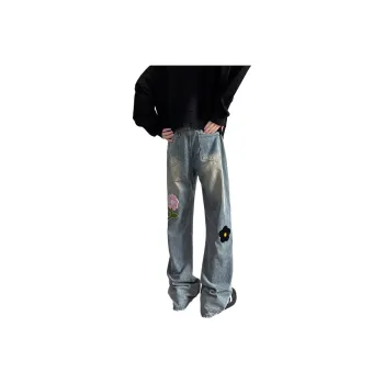 Emoji Jeans Unisex Blue