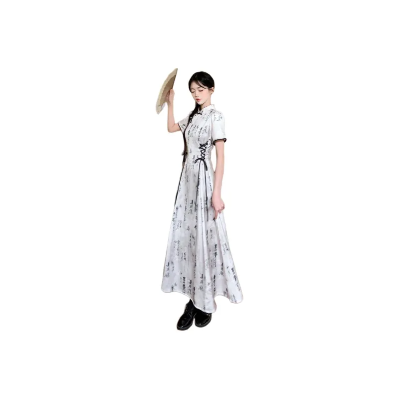 XIANSINIAO Short Sleeved Dress Women's-0