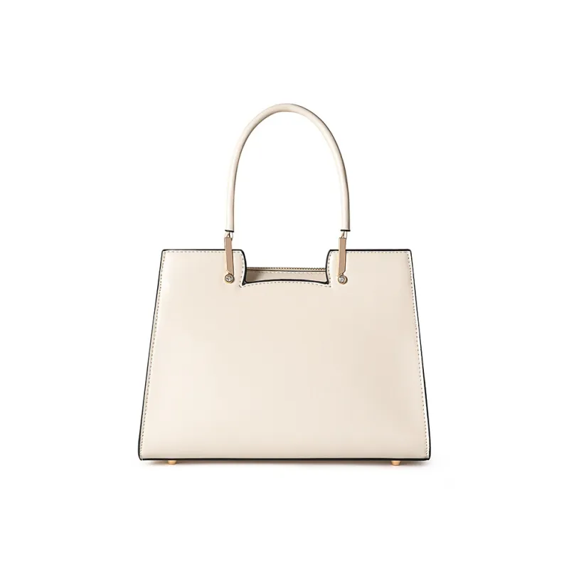 Vigno Synthetic Leather Handbag, One Shoulder, Crossbody Bag Regular Women's Ecru-4