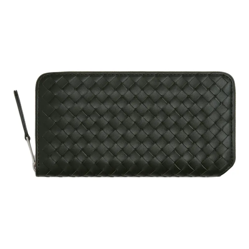 Bottega Veneta Intrecciato Calfskin Wallet Regular Men's Dark Green-0