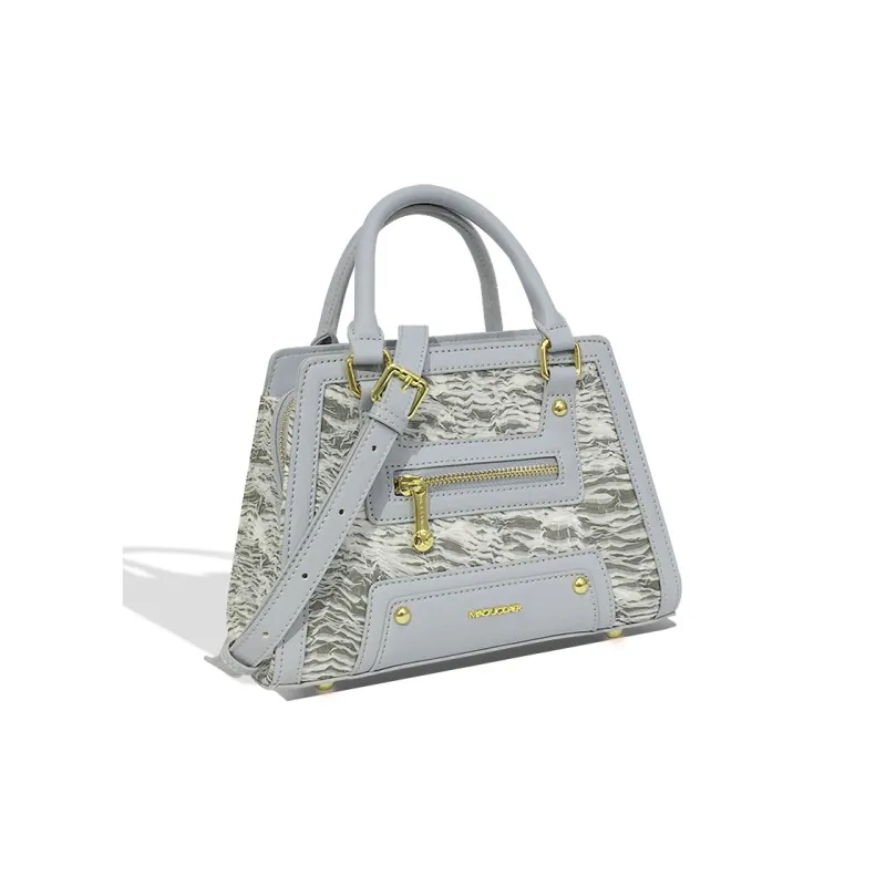 MACK JODAER Synthetic Leather Handbag Women's Light Gray Yarn-2