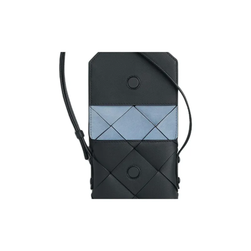 Bottega Veneta Diago Calfskin Cell Phone Pouch Regular Men's Slate & Ice-3