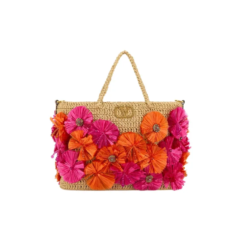Valentino Raffia Handbag Regular Women's Natural-0