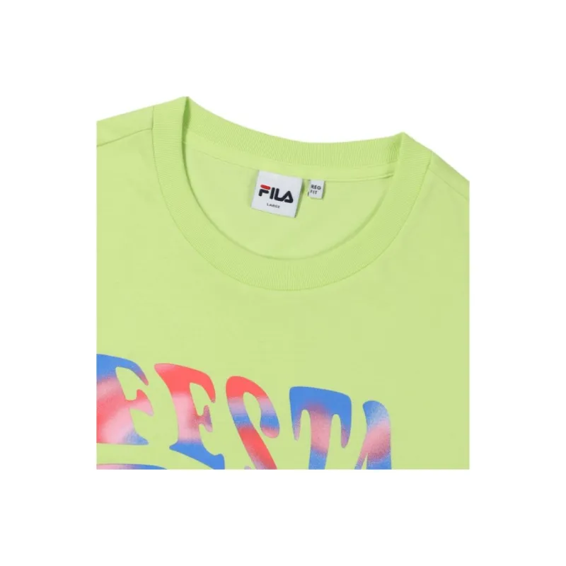 FILA T Shirts Unisex Yellow Green-2