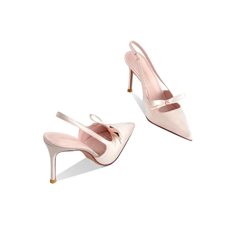GOSO Slim Heel High Heels 8CM Women's Pink-3
