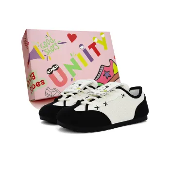 UNIITY Skateboard Shoes Women's Low Top /Black/White/