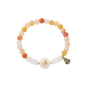 ZUIWENGLANGYASHANWENCHUANG Golden Silk Jade Bracelets Women's