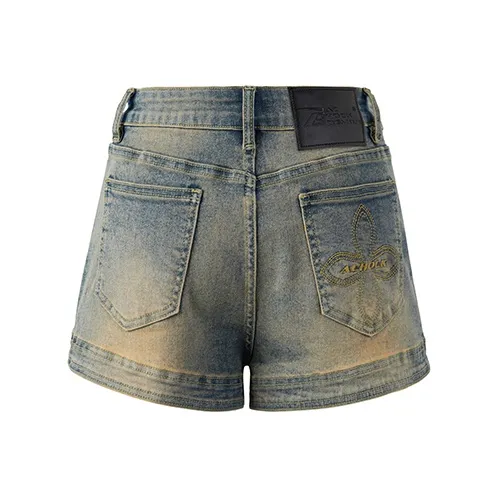 A Chock Denim Shorts Women's Blue-1