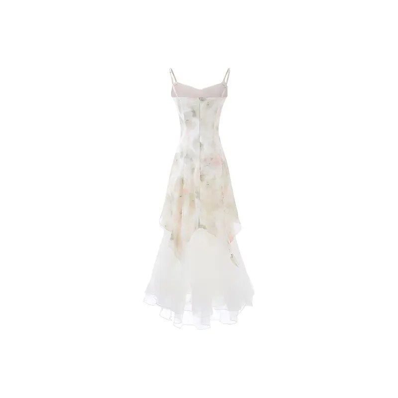 Dior Beauty Slip Dresses Women's Peach With A Hint Of Green-1