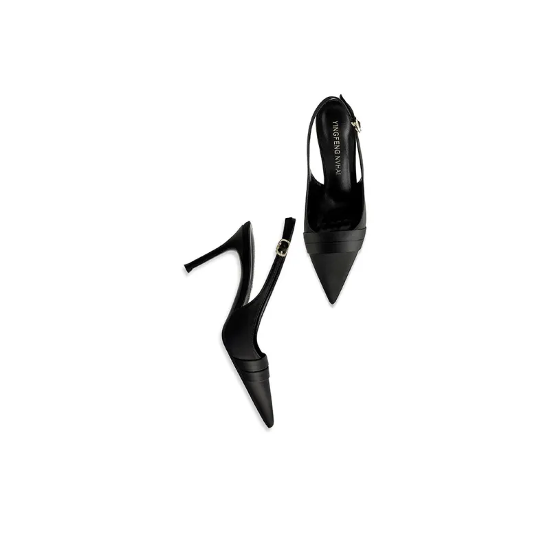 GOSO Slim Heel High Heels 8CM Women's Black-4