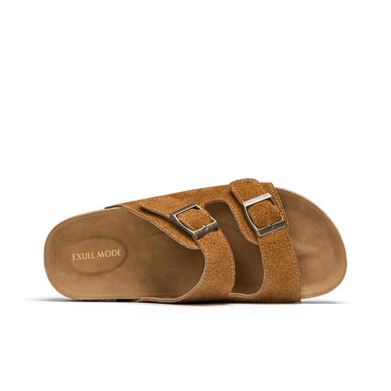 EXULL Q Abrasion Resistant Slide Slippers Women's Camel-3