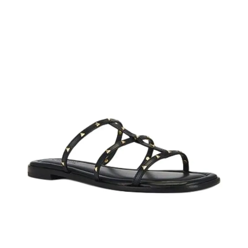 Schutz Quiet Slide Slippers Women's Black-2