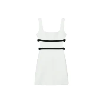 ZARA Sleeveless Dresses Women's White/Black