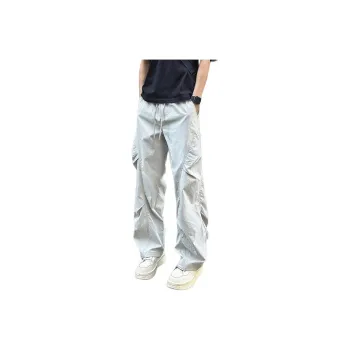 NOWSTIME Casual Pants Unisex Light Gray