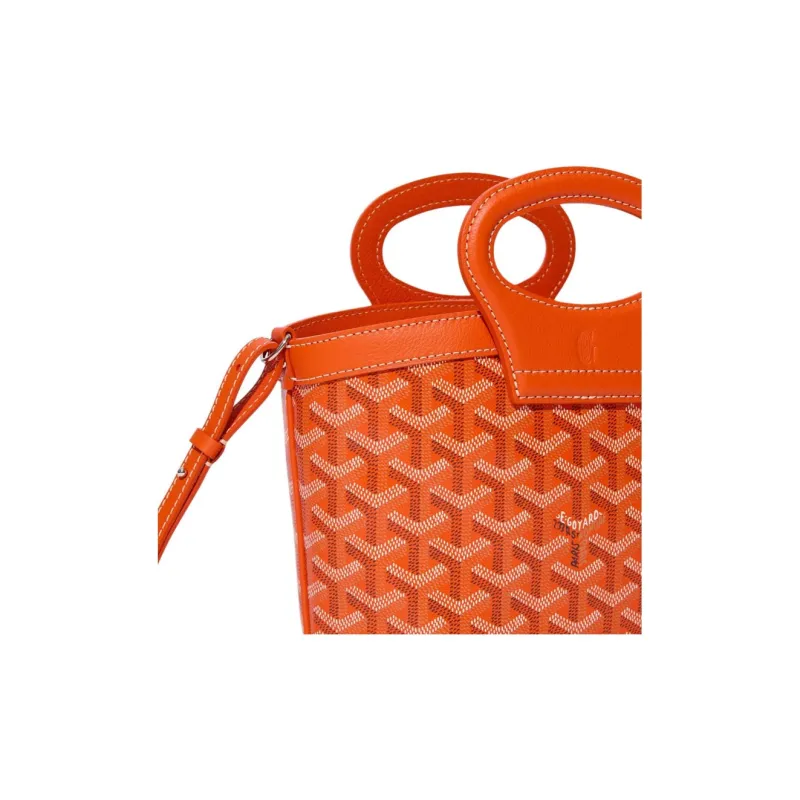 GOYARD Cow Leather Handbag Mini Women's Orange-3
