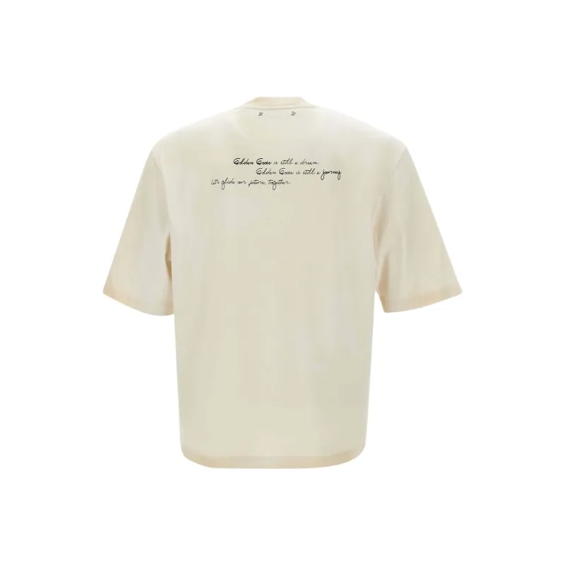 Golden Goose Deluxe Brand Hand Writing Printed T Shirt-1