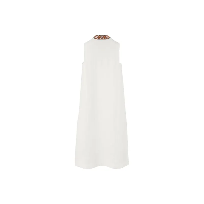 Loro Piana Sleeveless Dress Women's White-1