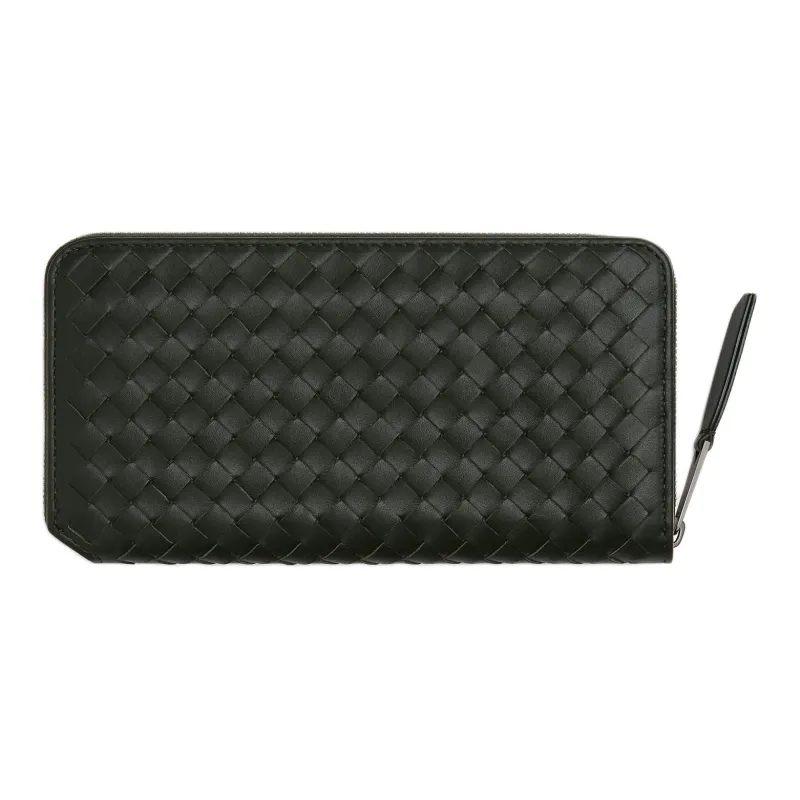 Bottega Veneta Intrecciato Calfskin Wallet Regular Men's Dark Green-1