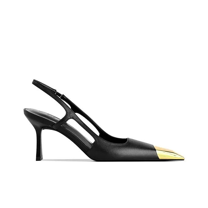 GOSO Slim Heel High Heels Women's Black-2