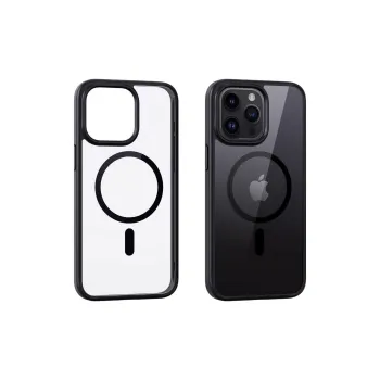 HUINIAN Silicone, PC, Microfiber Material Large Hole Magnetic Phone Cases Compatibility Apple 16 Pro Max/15 Solid Color