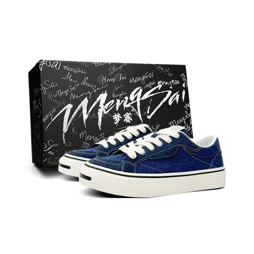 Mengsai Abrasion Resistant Shock Absorbers Low Top Canvas Shoes Men's Denim Blue