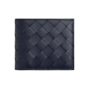 Bottega Veneta Intrecciato Calfskin Wallet Men's Abyss Cypress Wood Color