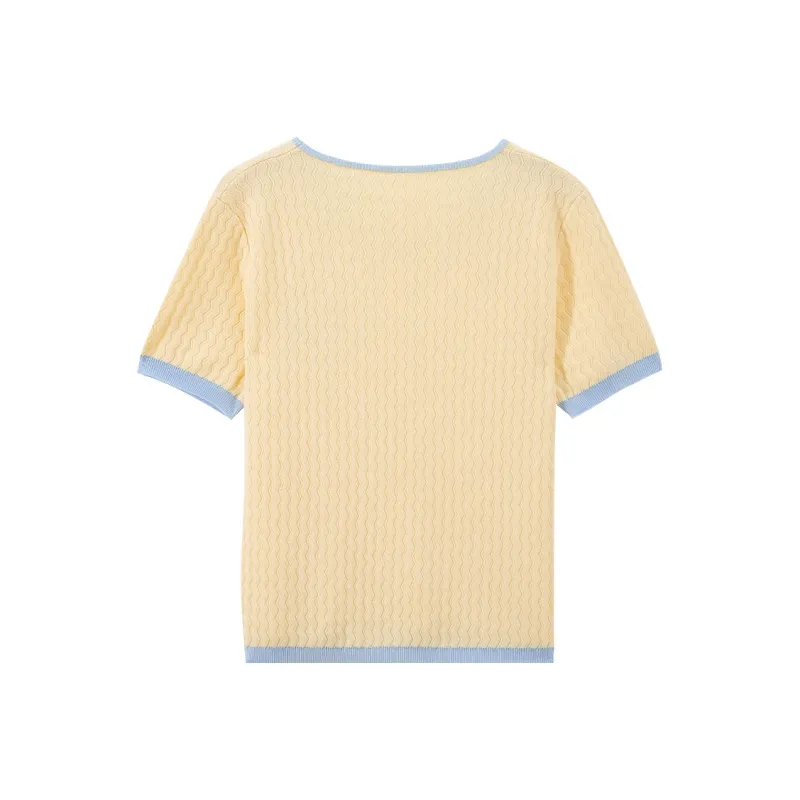 SUSANSAN T Shirts Women's Corn Yellow-1