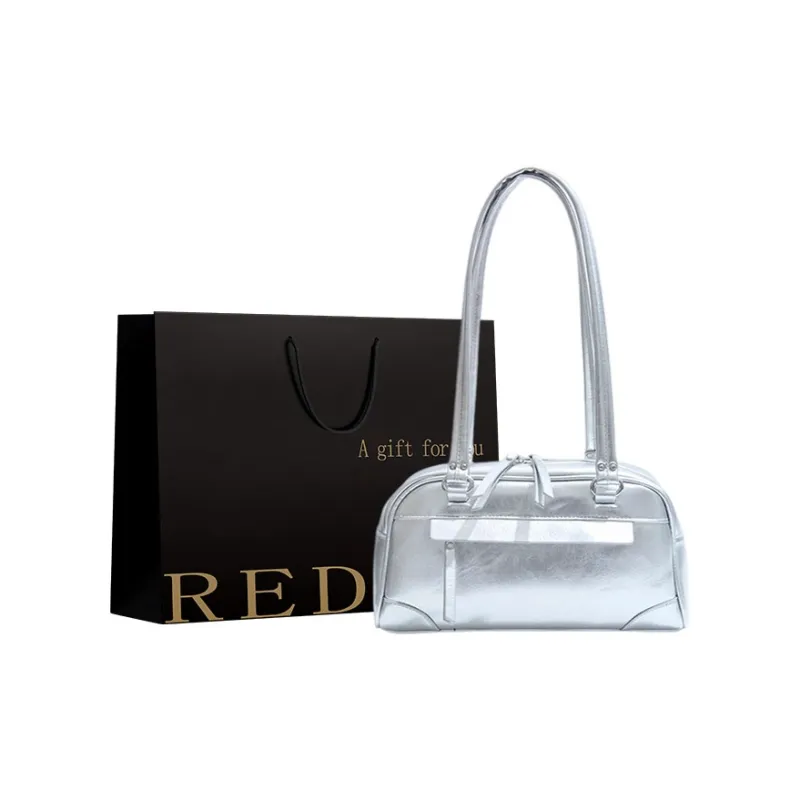 REDOO PU Shoulder Bag Women's White/Silver/Black/Brown/Red-2