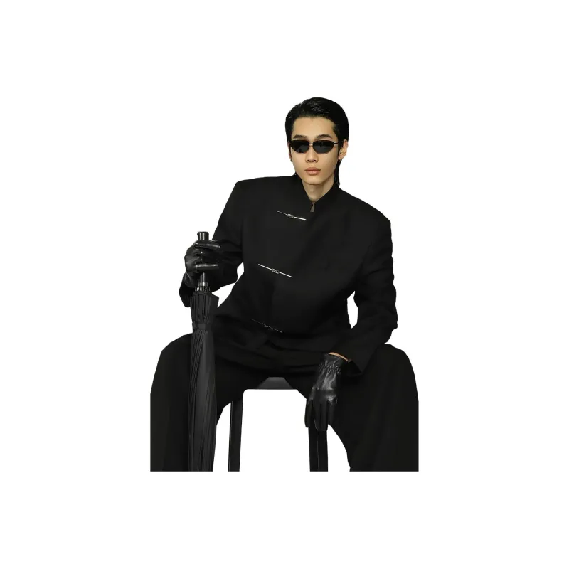 FALIAMS Business Suits Unisex Black-3